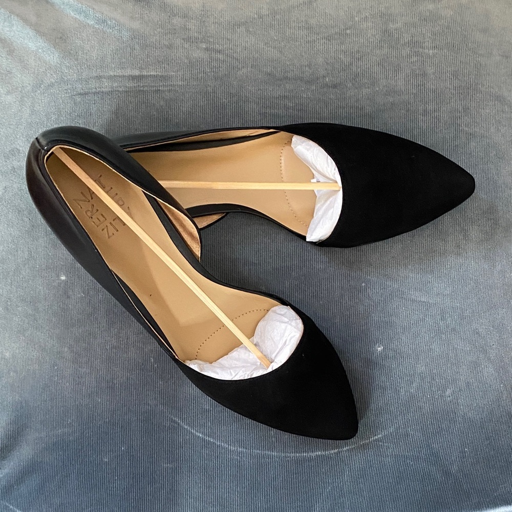 Naturalizer Elegant Black Flats Samantha NIB size 12
